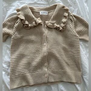 Self Contrast Ainsley Ruffled Cardigan NWOT